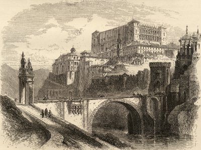 Toledo, España, ilustración de 